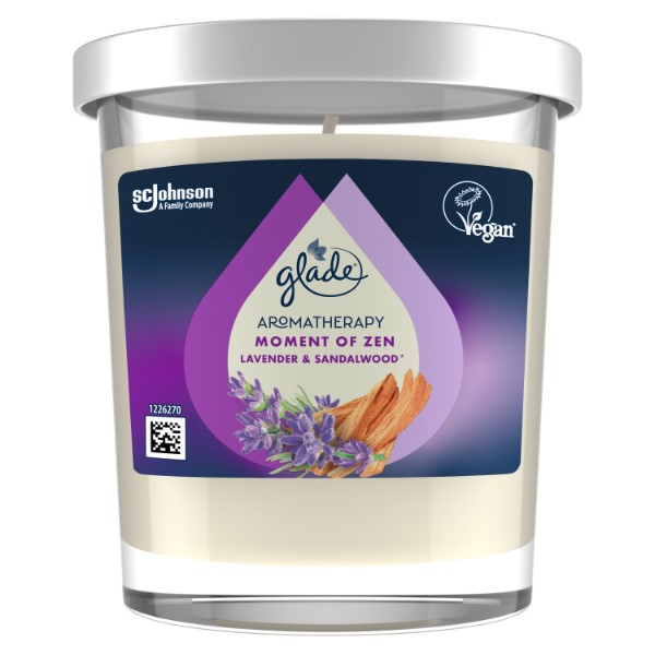 GLADE AROMA CANDLE 170G ZEN LAVANDA