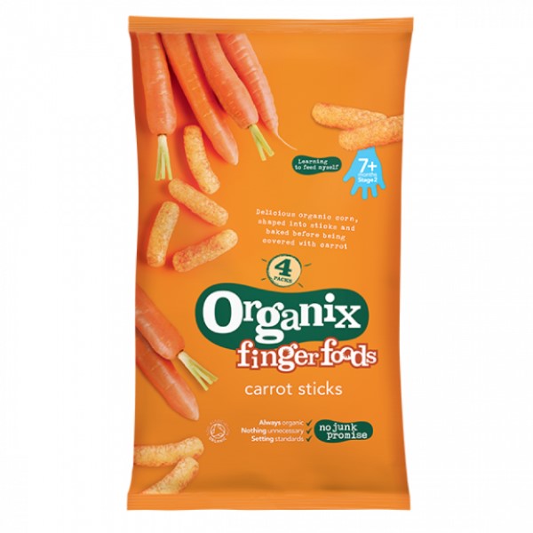 ORGANIX 7M+ CARROT STICKS M/PACK 4X18G