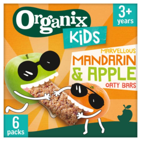 ORGANIX MANDARIN & APPLE OATY BARS 6X23G