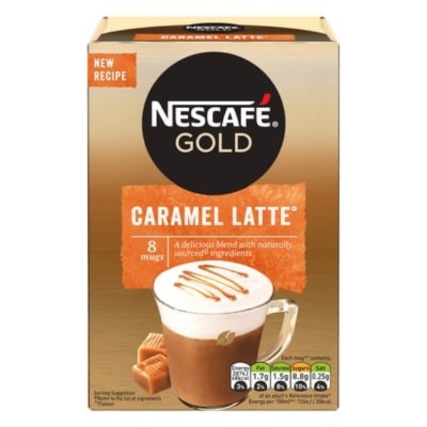 NESCAFE SACHETS x8 136g LATTE CARAMEL